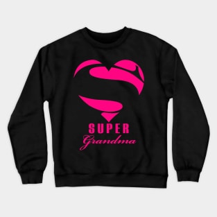 Super Grandma Superhero T Shirt Gift Mother Father Day Crewneck Sweatshirt